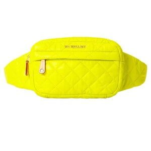 MZ Wallace Neon Yellow Quilted Belt Bag